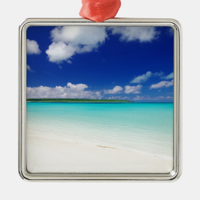 White Sandy Beach, Miyako Island Okinawa Metal Tree Decoration (Front)