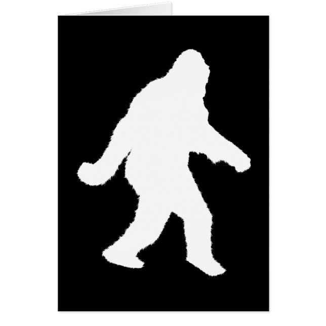 White Sasquatch Silhouette For Dark Backgrounds (Front)