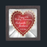 White Satin & Diamonds Wedding Keepsake | Red Gift Box<br><div class="desc">Personalise Anniversary Gift Box. Keepsake. ⭐This Product is 100% Customisable. *****Click on CUSTOMIZE BUTTON to add, delete, move, resize, changed around, rotate, etc... any of the graphics or text or use the fill in boxes. ⭐99% of my designs in my store are done in layers. This makes it easy for...</div>