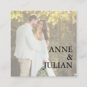 White Scannable QR Code Wedding Enclosure Card