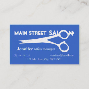 White Scissors Hair Stylist Beauty Salon Spa Appointment Card