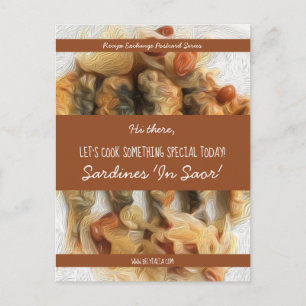 White Script Brown Kraft Recipe Card