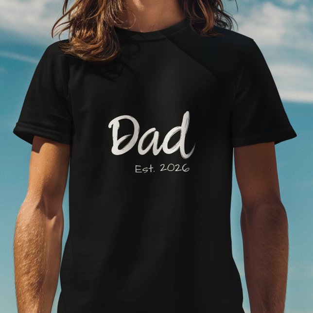 White script Dad Established T-Shirt (Creator Uploaded)