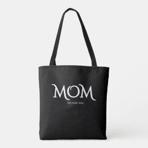 White Script Established Mum Mother's Day  Tote Bag