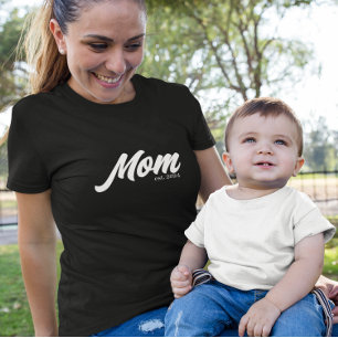 White Script Established Mum T-Shirt