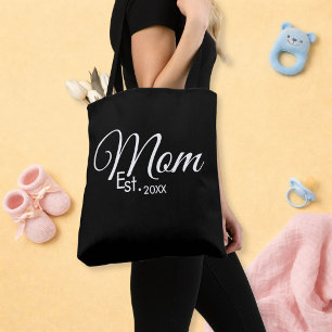 White Script Mum Established New Mum Tote Bag
