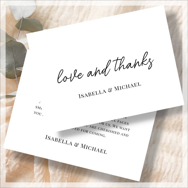 White | Script Wedding Thank You Cards (Creator Uploaded)