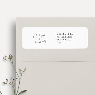 White   Script Welcome Wedding Address