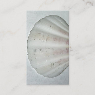 White Seashell business card neutral colours 