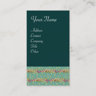 WHITE SEEDS , light yellow green pink Business Card