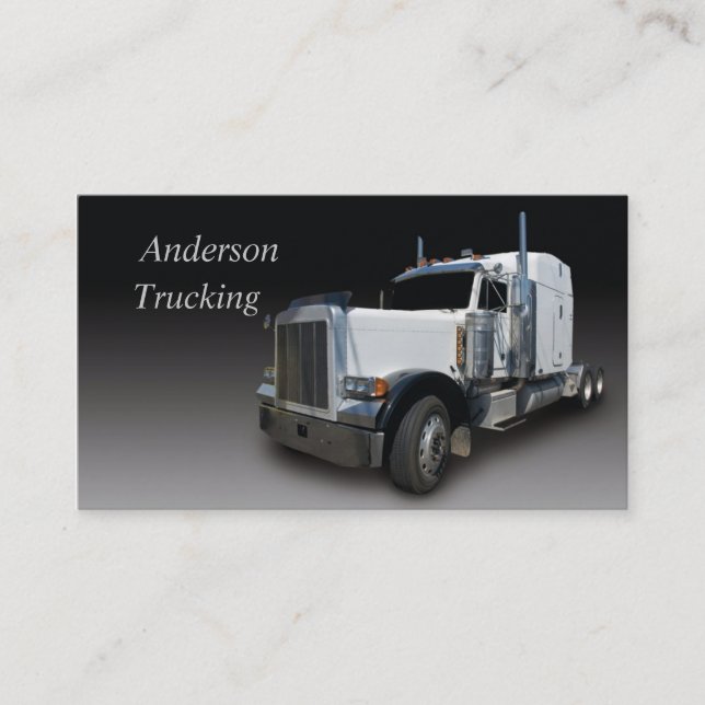 White Semi Business Card (Front)