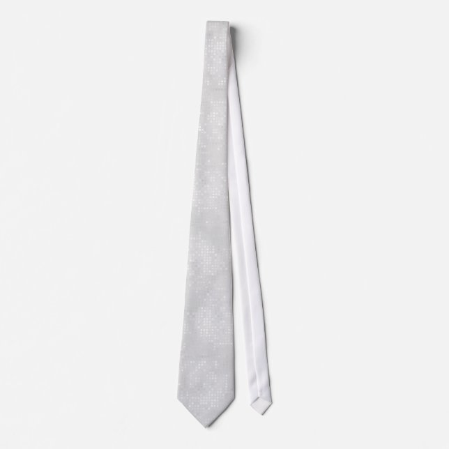White Sequin Effect Tie (Front)
