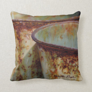 "White Series Abstract 2" by Camille Engel Cushion