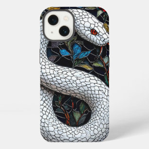 White Serpent Minimal Clean Aesthetic iPhone 13 Case