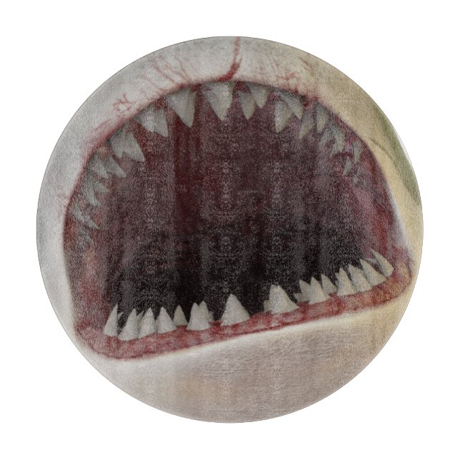 White shark  cutting board (Front)