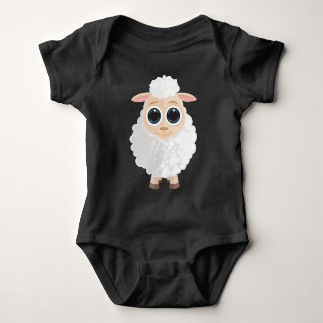 White Sheep  Baby Bodysuit (Front)