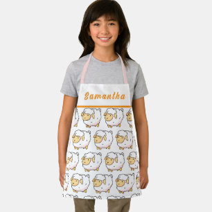 White Sheep Cute Light Personalised Apron