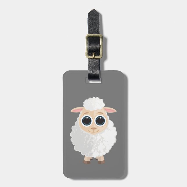 White Sheep Luggage Tag (Front Vertical)