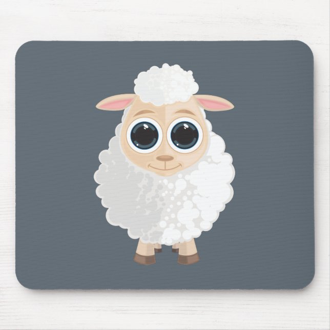 White Sheep Mouse Pad (Front)