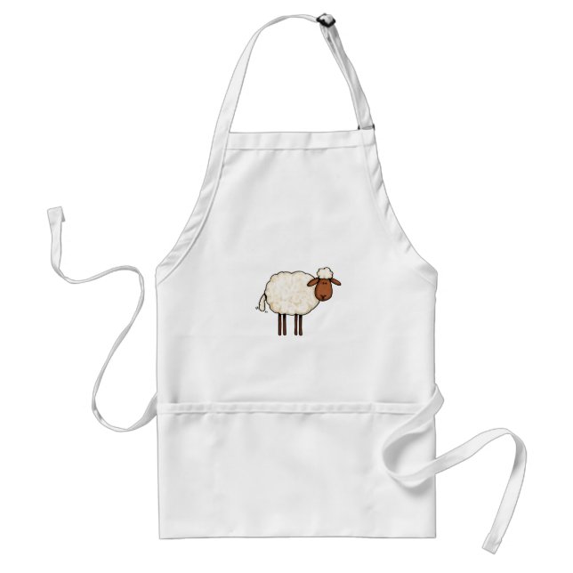 white sheep standard apron (Front)