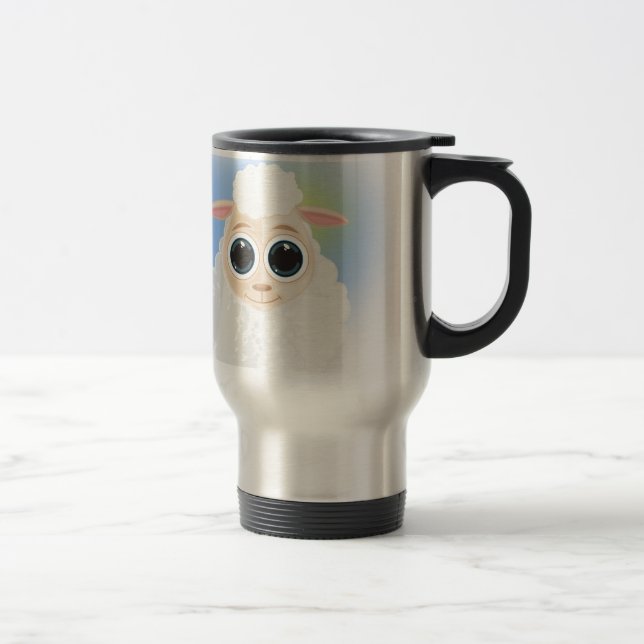 White Sheep Travel Mug (Right)