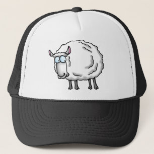 White sheep trucker hat