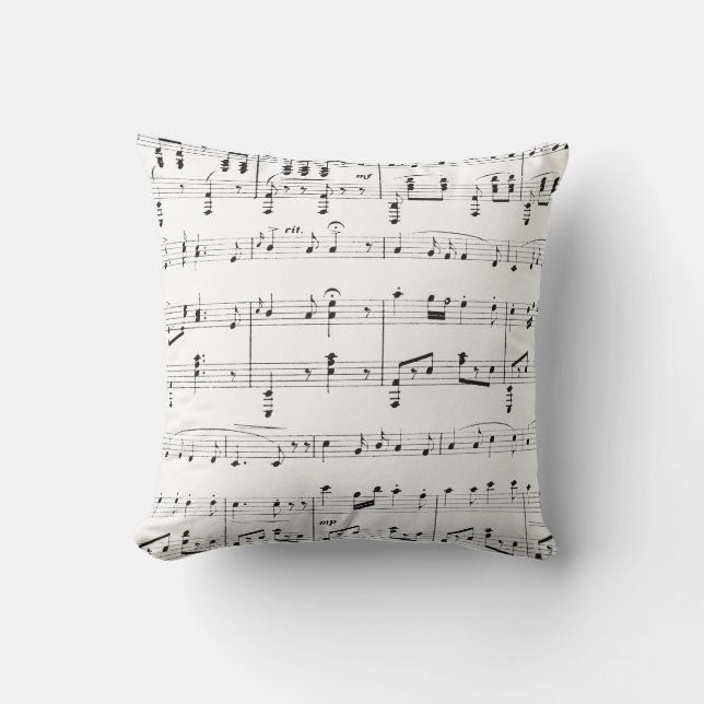 White Sheet Music Cushion (Front)