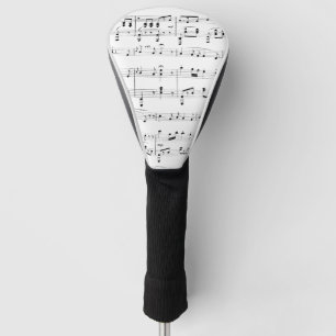 White Sheet Music Golf Head Cover