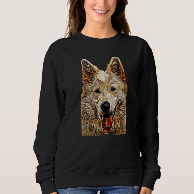 White Shepherd White German Shepherd Dog Breed Sweatshirt (Front)