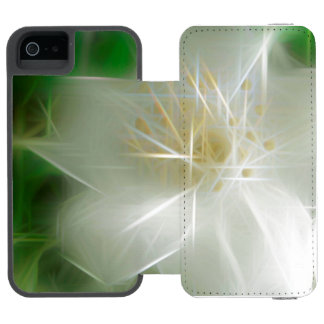 White Shiny Jasmine Incipio Watson™ iPhone 5 Wallet Case