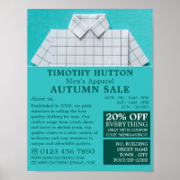 White Shirt, Men's Clothing Store Advertising