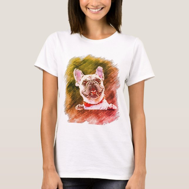 White short-haired dog T-Shirt (Front)