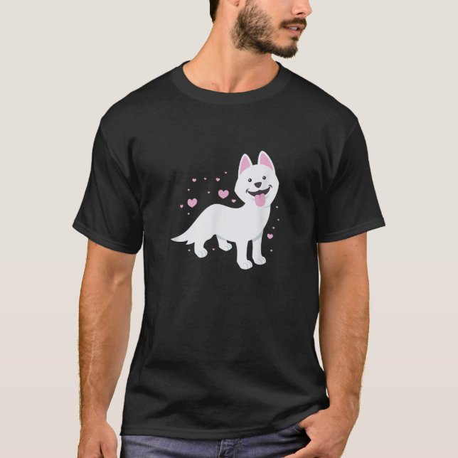 White Siberian Husky Cute Dog Lover  for Men Women T-Shirt (Front)