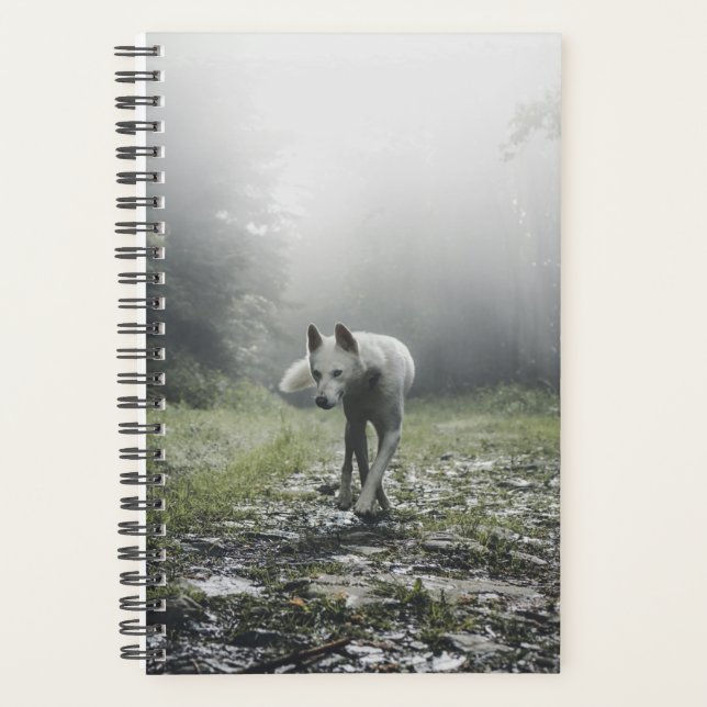 White Siberian Husky Planner (Front)