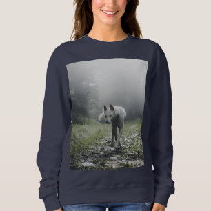 White Siberian Husky Sweatshirt