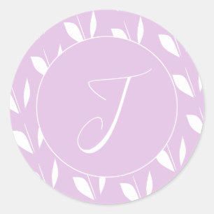 White silhouette leaves purple envelope seal