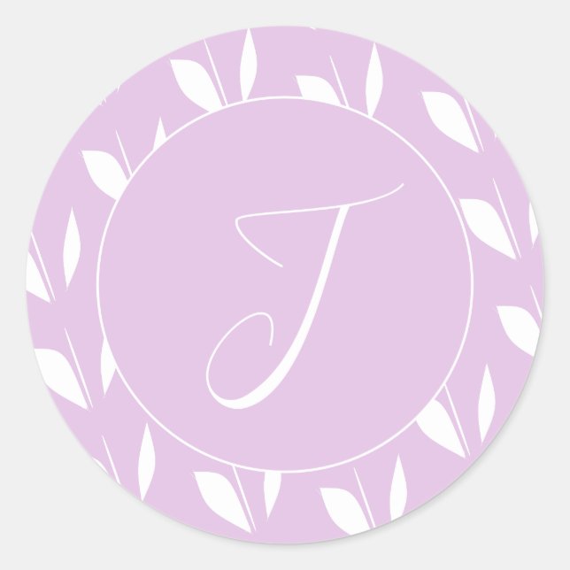 White silhouette leaves purple envelope seal (Front)