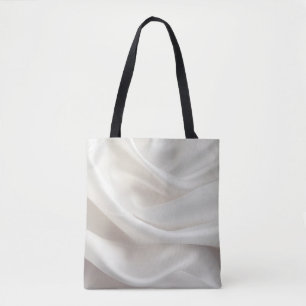 White Silk Tote Bag