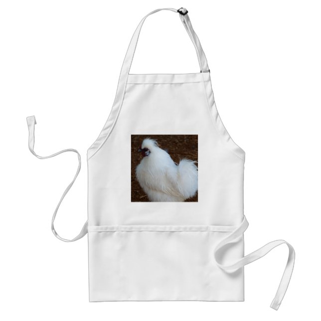 White Silkie Chicken Standard Apron (Front)