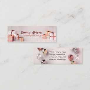 White Silver Balloons Modern Business card