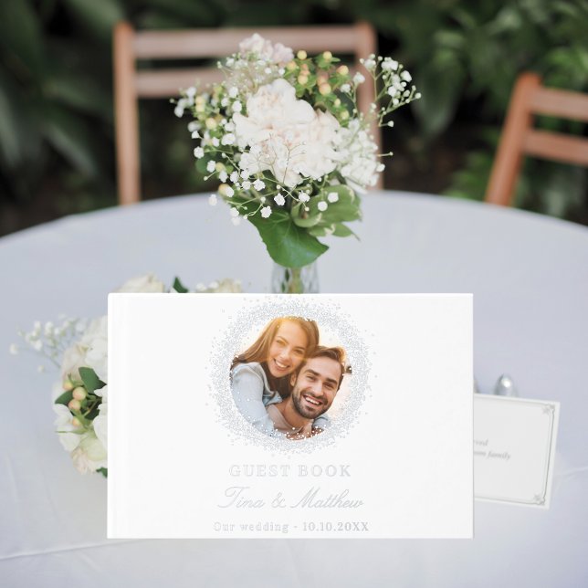 White silver foil photo wedding  guest book (Creator Uploaded)