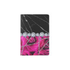 White Silver Marble Rose Black Glitter