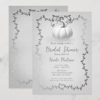 White Silver Storybook White Pumpkin Bridal Shower