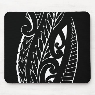 White silverfern New Zealand national symbol art Mouse Pad