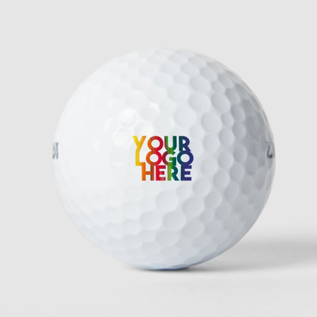 White Simple Business Logo Golf Balls (Front)