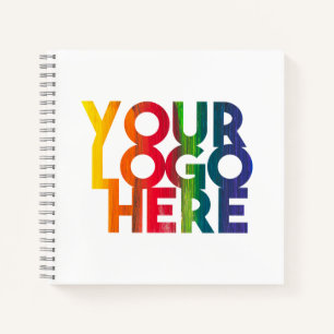White Simple Business Logo Notebook