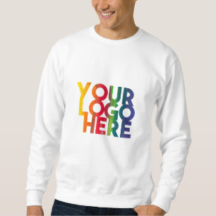 White Simple Business Logo Sweatshirt