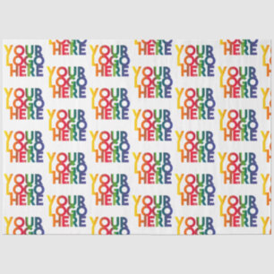 White Simple Business Logo Tissue Paper