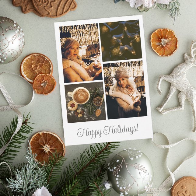 White Simple Collage Merry Christmas Card (1)