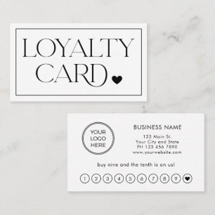White Simple Elegant Professional Loyalty Card